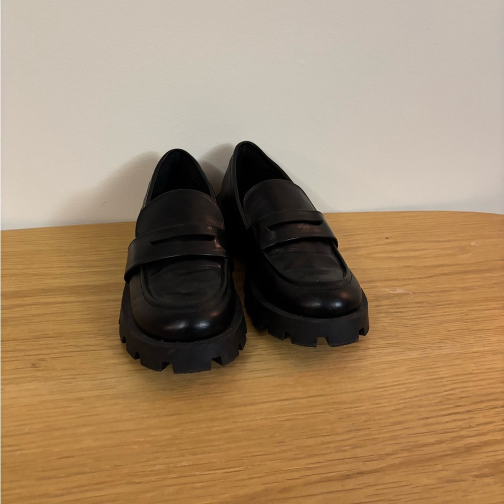 A&F Black Penny Loafers - Chunky Sole